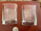 Patsy Cline shot glasses with writing “always...Patsy Cline” Pristine Condition)