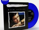 Rick Astley SIGNED Never Gonna Give You Up Blue 7'' vinyl PRESALE