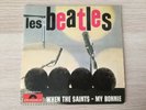 Ultra rare 45 tours Les Beatles polydor type 1 label orange 21914 EX/EX