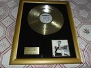 JOHNNY HALLYDAY - CADRE - DISQUE D'OR 