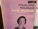 Folklore Roumain Anne Nicolas accompagne Orchestre vinyl