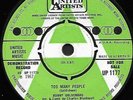 BOBBY GOLDSBORO - TOO MANY PEOPLE (U/A) - Rare UK Demo 45 VG
