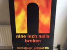 Rare Original Vintage 90’s Nine Inch Nails Broken UK Promo Board Rare
