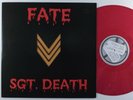 FATE Sgt. Death ROCKADELIC LP NM red marble vinyl die-cut cover w/booklet