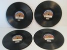 4 ANTIQUE BUSY BEE PHONOGRAPH RECORDS CIRCA 1909 UNTESTED