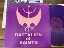 Battalion of saints lp purple vinyl with insert mystic records punk RaRe