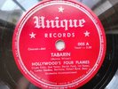 Hollywood's Four Flames 78rpm Single 10-inch Unique Records #005 Tabarin