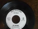 Elvis Presley Rare Original White Label Blue Christmas Promo 45 1960 NM