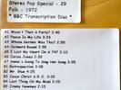 BBC Transcription Disc - Pop Special -29 featuring Tom Paxton In Concert 1972