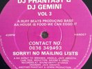 DJ Phantasy & DJ Gemini - Vol 3 Ruff Beats Producing Bass - 1992 Hardcore