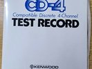 Kenwood CD-4 TEST RECORD vinyl 7