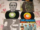 Beatles Group & Solo Vinyl 45s w/Picture Sleeves