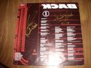 STATUS QUO BACK TO BACK SIGNED LYRIC SLEEVE BY ROSSI AND PARFITT IN GOLD PEN LP