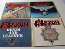 4 Stück SAXON Vinyl LP, Carrere, Wheels of Steel, Denim and Leather.............
