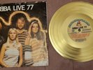 ABBA LIVE 77 SWEDISH PROMO RARE GOLD FLEXI SINGLE 7'' RECORDED IN AUSTRALIA