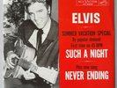 ELVIS PRESLEY SUCH A NIGHT/NEVER ENDING ORIGINAL 45 & picture sleeve, NEAR MINT