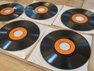 5 Rare 1964 Seeburg 1000 Basic Orange Label Library Records 16 2/3 RPM
