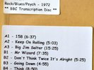 BBC Transcription Disc - Pop Spectacular Stone The Crows in Concert 1972
