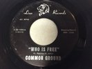 Common Ground 45 Lion Records Who Is Free Psych Garage Rock far out man nice WOW