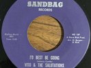 VITO & THE SALUTATIONS I'd Best Be Going Rare R&B Northern Soul Sandbag 45