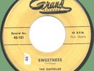 CASTELLES My Girl Awaits Me / Sweetness 45rpm Grand 1953 early thick pressing