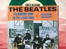 THE BEATLES Deccagone 45. BESAME MUCHO. TO KNOW HIM IS TO LOVE HIM. Green. EX.