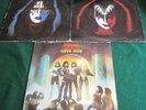 THREE (3) KISS ALBUMS (ACE FREHLEY- GENE SIMMONS-LOVE GUN)