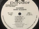 Rainbow Lp WHITE LABEL PROMO “Down to Earth”  Vinyl Ritchie Blackmore