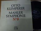 KLEMPERER / MAHLER symphony no 9 / COLUMBIA CCA 1108/9
