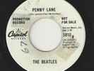 BEATLES White Label  Canada Promo 45 - Penny Lane / Strawberry Fields Forever