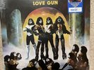 KISS LOVE GUN TANGERINE AQUA SPLATTER COLOR VINYL BLUE HORN MISPRINT LP WALMART