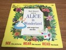 ALICE IN WONDERLAND Carroll LLP 306 Disney Read Along Book Lyrics & Record *NM*