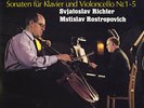 BEETHOVEN 5 Cello Sonatas ROSTROPOVICH RICHTER Ex Libris PH-6859512 2LP Swiss NM