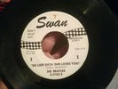 The Beatles authentic 45 RPM vinyl single she loves you SWAN  RARE WHITE LABEL