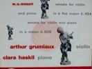 MOZART Violin & Piano Sonatas Clara Haskil Arthur Grumiaux Philips A 00338 L LP