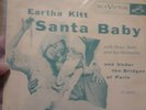 Eartha Kitt 45 w PS Santa Baby RCA Victor 5502 VG 1953
