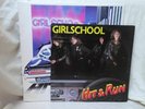 Girlschool:  Hit And Run   EX+  UK   1981 RED VINYL FIRST PRESSING  LP + 10