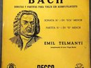 Bach Sonata & Partita No 1 Solo Violin Emil Telmanyi Decca LXT 2951 ED1 Spain