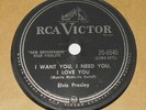 RCA Victor 20-6540 Elvis Presley I Want You, I Need You, I Love You 78 RPM E+ E+