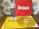 THE SPECIALS - PROTEST SONGS 1924 - 2012 YELLOW VINYL LP AUTOGRAPHED