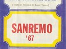 DALIDA PARTITION ITALIENNE TRES RARE SAN REMO 1967 Ciao amore ciao
