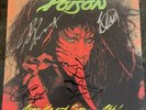 POISON AUTOGRAPHED Open Up and Say... Ahh   Tongue RED Vinyl From VIP M & G