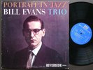 BILL EVANS TRIO Portrait In Jazz LP RIVERSIDE RLP 12-315 MONO Scott LaFaro