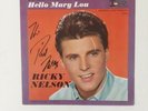 Signed 45 Record Picture Sleeve Ricky Nelson Hello Mary Lou JSA COA