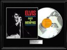 ELVIS PRESLEY BACK IN MEMPHIS SILVER METALIZED RECORD VINYL LP RARE