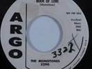 Doo Wop R&B 45 MONOTONES Book Of Love ARGO promo HEAR