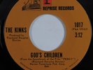 Rock 45 KINKS God's Children REPRISE HEAR