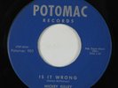 Rockabilly 45 MICKEY GILLEY Is It Wrong POTOMAC HEAR
