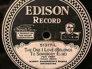 Hot Jazz EDISON Diamond Disc One I Love Harry Radermans Dance Orch Nathan Glantz