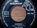 THE BEATLES 45 RPM QMSP 16384 YESTERDAY - THE NIGHT BEFORE DIFFERENT LABEL ITALY